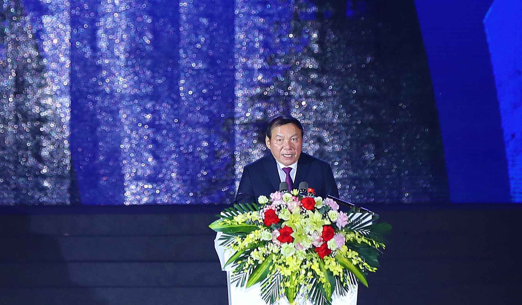 Bộ trưởng Nguyễn Văn Hùng phát biểu tại Lễ khai mạc (Ảnh: Minh Dân)